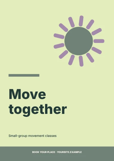 Move together · Geometric flyer template