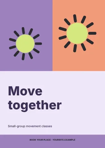 Move together · Playful flyer template