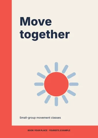 Move together · Swiss flyer template