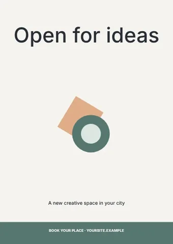 Open for ideas · Minimal flyer template