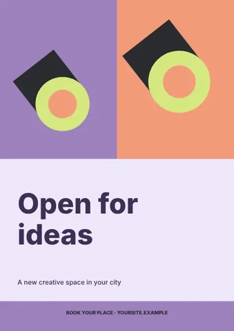 Open for ideas · Playful flyer template