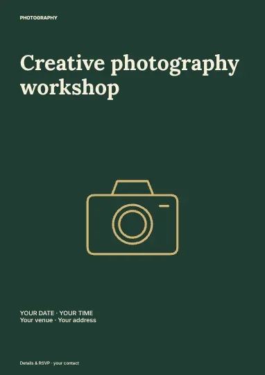 Creative photography workshop · Split flyer template