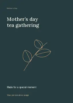 Mother’s Day tea gathering · Ribbon flyer template