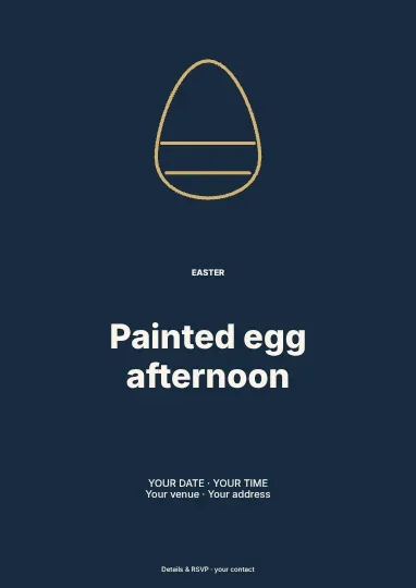 Painted egg afternoon · Gallery flyer template