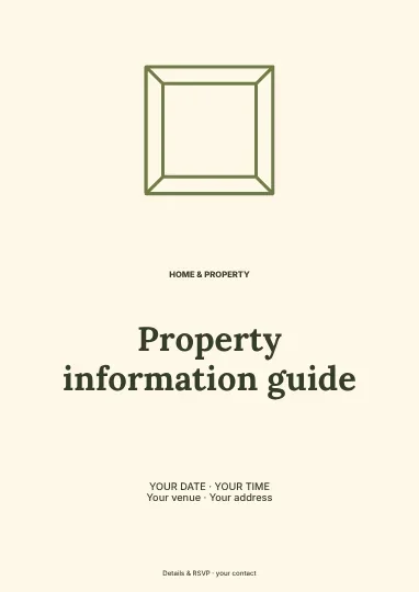 Property information guide · Gallery flyer template