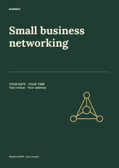 Small business networking · Columns flyer template