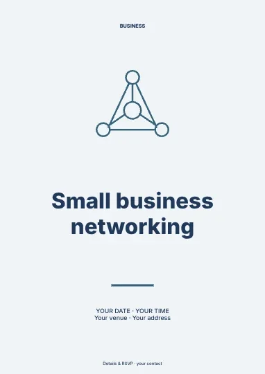Small business networking · Centered flyer template