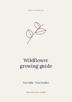Wildflower growing guide · Spotlight flyer template