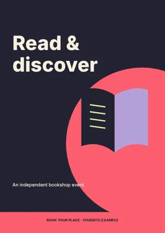 Read & discover · Bold flyer template
