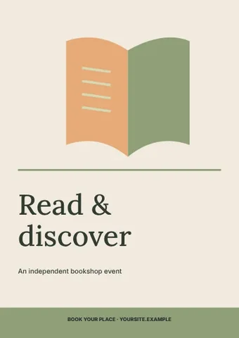 Read & discover · Editorial flyer template