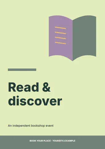 Read & discover · Geometric flyer template
