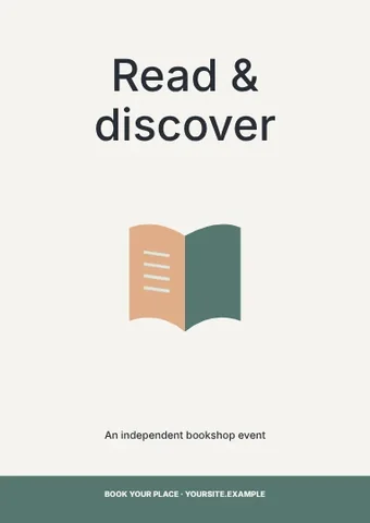Read & discover · Minimal flyer template
