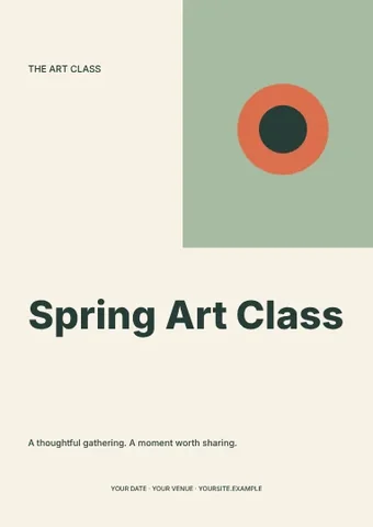 Spring Art Class · Modern flyer template