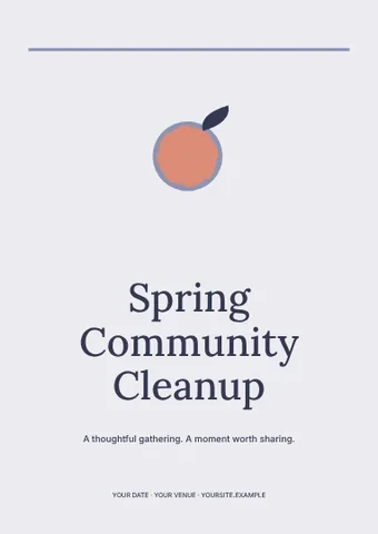 Spring Community Cleanup · Classic flyer template