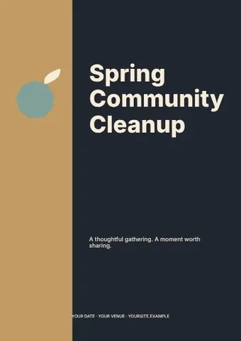 Spring Community Cleanup · Column flyer template