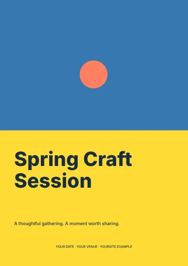 Spring Craft Session · Duotone flyer template