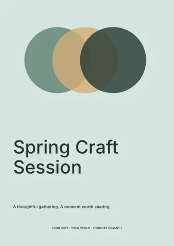 Spring Craft Session · Orbit flyer template