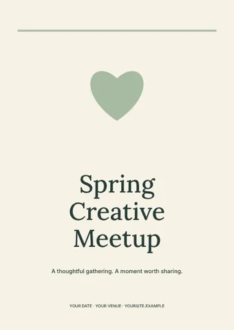 Spring Creative Meetup · Classic flyer template