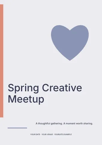 Spring Creative Meetup · Signal flyer template