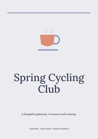 Spring Cycling Club · Classic flyer template