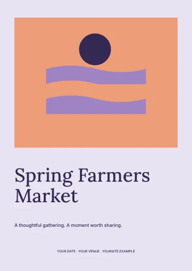 Spring Farmers Market · Gallery flyer template