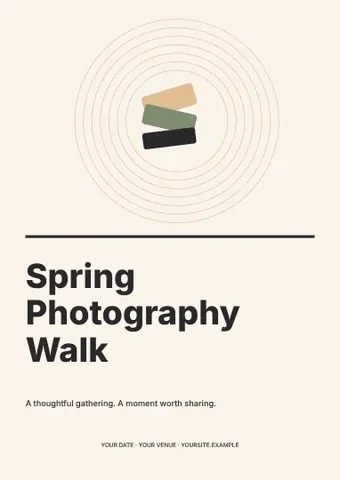 Spring Photography Walk · Contour flyer template
