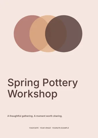 Spring Pottery Workshop · Orbit flyer template