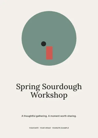 Spring Sourdough Workshop · Medallion flyer template