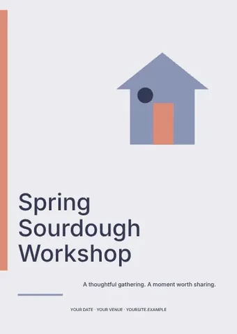 Spring Sourdough Workshop · Signal flyer template