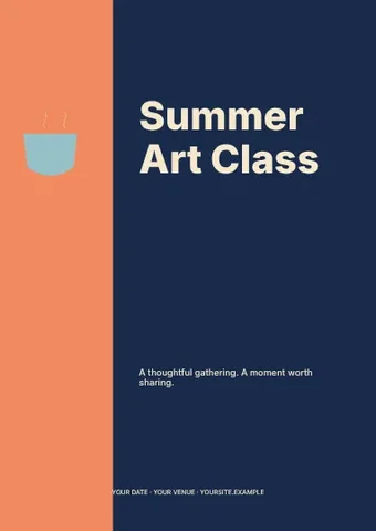 Summer Art Class · Column flyer template