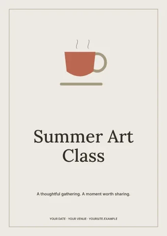 Summer Art Class · Frame flyer template