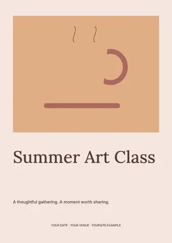 Summer Art Class · Gallery flyer template
