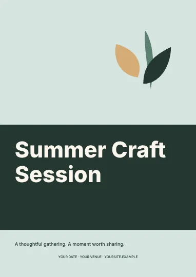 Summer Craft Session · Stencil flyer template