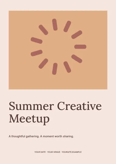 Summer Creative Meetup · Gallery flyer template