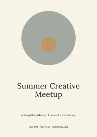 Summer Creative Meetup · Medallion flyer template