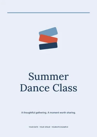 Summer Dance Class · Classic flyer template