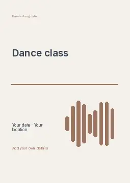 Summer Dance Class · Stencil flyer template