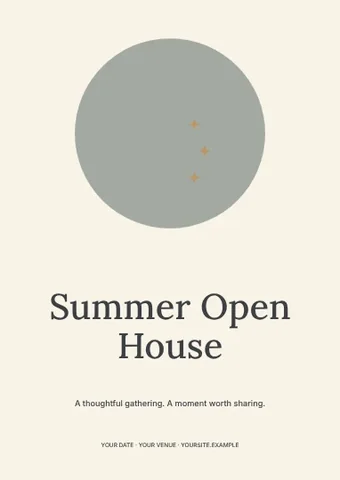 Summer Open House · Medallion flyer template