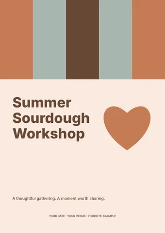 Summer Sourdough Workshop · Spectrum flyer template