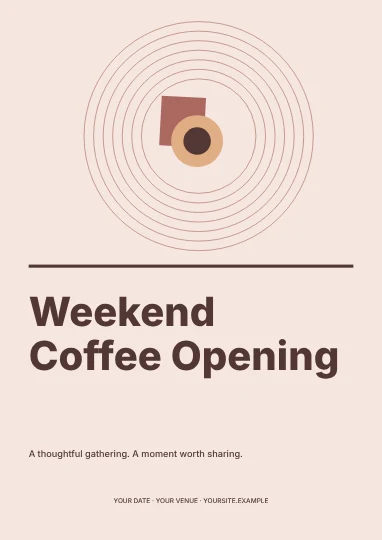 Weekend Coffee Opening · Contour flyer template