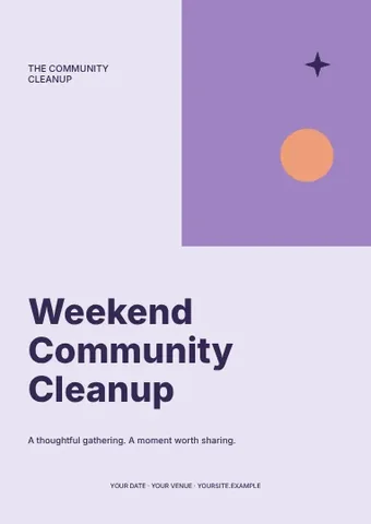 Weekend Community Cleanup · Modern flyer template