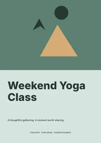 Weekend Yoga Class · Duotone flyer template
