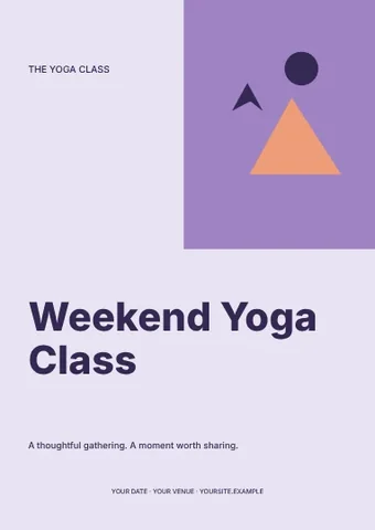 Weekend Yoga Class · Modern flyer template