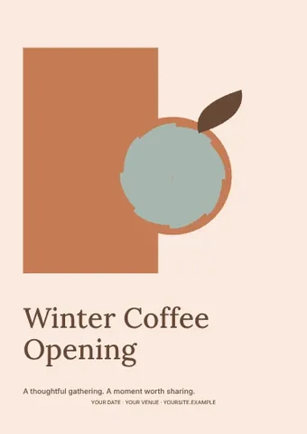 Winter Coffee Opening · Studio flyer template