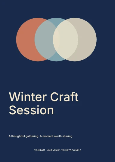 Winter Craft Session · Orbit flyer template
