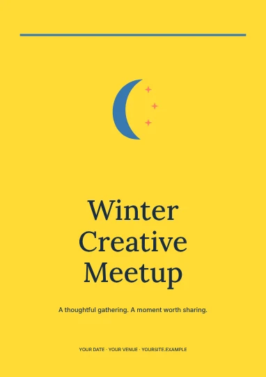 Winter Creative Meetup · Classic flyer template