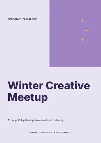 Winter Creative Meetup · Modern flyer template