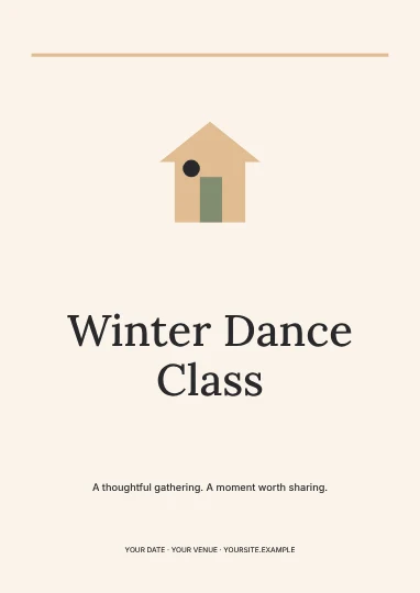 Winter Dance Class · Classic flyer template