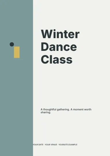 Winter Dance Class · Column flyer template