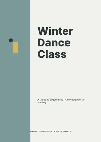 Winter Dance Class · Column flyer template